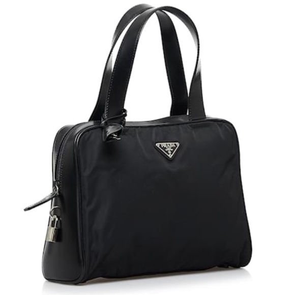 Prada Tessuto Nero Nylon + Leather Satchel Black + Authenticity Card + Dust bag - Picture 1 of 13